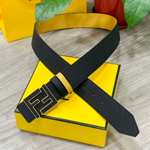Fendi 7C0424 Belts Designer Calfskin wide 4.0CM F090118 - Black &Silver / 80--(95CM£© - View 1