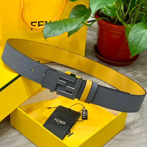 Fendi 7C0424 Belts Designer Calfskin wide 4.0CM F090118 - Black &Silver / 80--(95CM£© - View 9