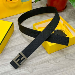 Fendi 7C0424 Belts Designer Calfskin wide 4.0CM F090125 - 1.Gold &Silver / 80--(95CM£© - View 1