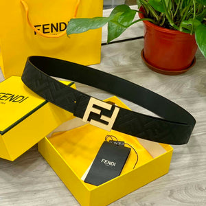 Fendi 7C0424 Belts Designer Calfskin wide 4.0CM F090125 - 1.Gold &Silver / 80--(95CM£© - View 7