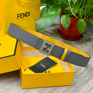 Fendi 7C0424 Belts Designer Calfskin wide 4.0CM F090127 - 1.Gold &Black Yellow / 80--(95CM£© - View 5