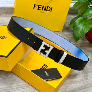 Fendi 7C0424 Belts Designer Calfskin wide 4.0CM F090129 - 1.Gold &Black / 80--(95CM£© - View 7