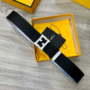 Fendi 7C0424 Belts Designer Calfskin wide 4.0CM F090129 - 1.Gold &Black / 80--(95CM£© - View 9