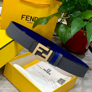 Fendi 7C0424 Belts Designer Calfskin wide 4.0CM F090132 - 1.Gold Black / 80--(95CM£© - View 7