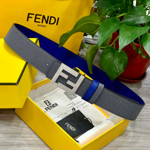 Fendi 7C0424 Belts Designer Calfskin wide 4.0CM F090134 - 1.Gold / 80--(95CM£© - View 7