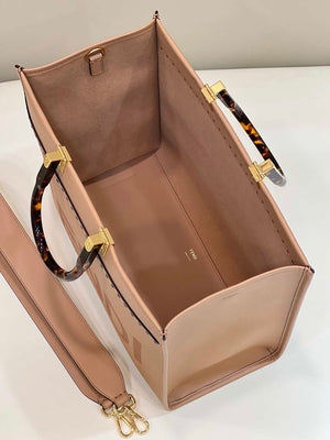 Fendi 8266S Sunshine Medium Bag 8BH386 Apricot leather shopper - Default Title - View 9