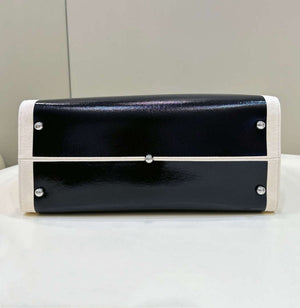 Fendi 8BH386 Fendi Sunshine Medium Blak and white leather shopper - Default Title - View 4