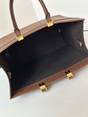 Fendi 8BH386 Fendi Sunshine Medium Brown leather shopper Full-grain cowhide 8636 - Default Title - View 9