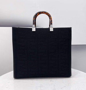 Fendi 8BH386 Sunshine Medium Fendi Tote Bag 8258 Black - Default Title - View 2