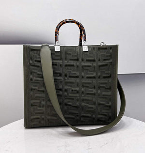 Fendi 8BH386 Sunshine Medium Fendi Tote Bag 8258 Green - Default Title - View 1