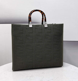Fendi 8BH386 Sunshine Medium Fendi Tote Bag 8258 Green - Default Title - View 2