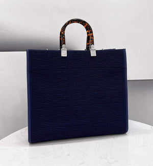 Fendi 8BH386 Sunshine Medium Fendi Tote Bag 8258 Navy blue - Default Title - View 2