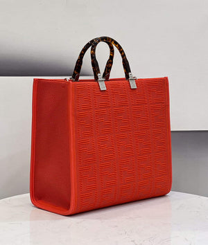 Fendi 8BH386 Sunshine Medium Fendi Tote Bag 8258 Orange Red - Default Title - View 2