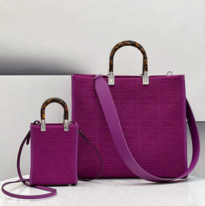 Fendi 8BH386 Sunshine Medium Fendi Tote Bag 8258 Purple - Default Title - View 1