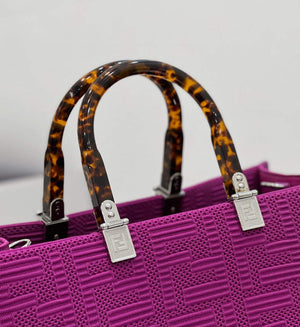 Fendi 8BH386 Sunshine Medium Fendi Tote Bag 8258 Purple - Default Title - View 3