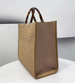 Fendi 8BH386 Sunshine Medium Fendi Tote Bag 8258 Tan - Default Title - View 3