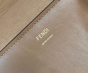 Fendi 8BH386 Sunshine Medium FF White Glazed Fabric Shopper - Default Title - View 7
