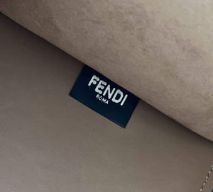 Fendi 8BH386 Sunshine Medium FF White Glazed Fabric Shopper - Default Title - View 8