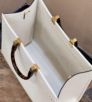 Fendi 8BH386 Sunshine Medium Fuchsia Leather Shopper Bag 8535 White - Default Title - View 9