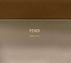 Fendi 8BH386 Sunshine Medium Tote Gray Leather and elaphe shopper bag - Default Title - View 7