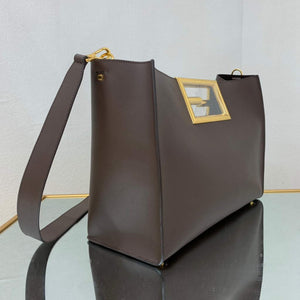 Fendi 8BH391 fendi way medium brown leather bag - Default Title - View 3
