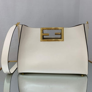 Fendi 8BH391 Fendi way Medium White Leather bag - Default Title - View 1
