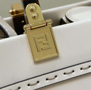 Fendi 8BH394 Fendi Sunshine Small White leather shopper - Default Title - View 4