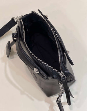 Fendi 8BL145 By The Way Mini Black leather small Boston bag - Default Title - View 9