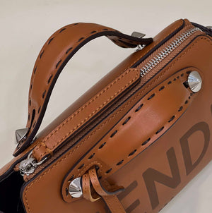 Fendi 8BL145 By The Way Mini Brown leather small Boston bag - Default Title - View 5