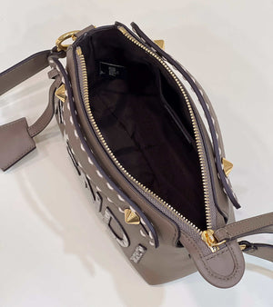 Fendi 8BL145 By The Way Mini Gray leather small Boston bag - Default Title - View 9