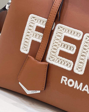 Fendi 8BL146 By The Way Medium Brown leather Boston Bag - Default Title - View 8