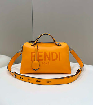 Fendi 8BL146 By The Way Medium Orange leather Boston bag - Default Title - View 1