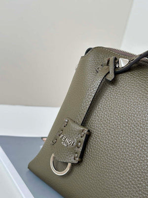 Fendi 8BL155 By The Way Selleria Medium Dark green Selleria bag with 192 hand-sewn stitches 8668 - Default Title - View 5