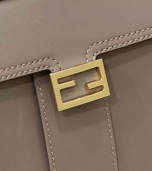 Fendi 8BN244 Peekaboo Mimi Gray Leather Bag 8596S - Default Title - View 6