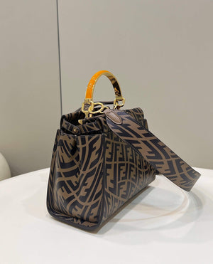 Fendi 8BN244 Peekaboo Signature Mini Bag Brown - Default Title - View 2