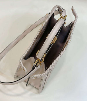 Fendi 8BN321 Peekaboo ISeeU Medium Beige interlace leather bag 80138L - Default Title - View 10