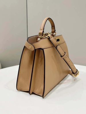 Fendi 8BN327 Peekaboo ISeeU Small Apricot leather bag - Default Title - View 2