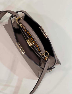 Fendi 8BN327 Peekaboo ISeeU Small Gray leather bag - Default Title - View 9
