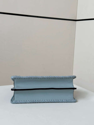 Fendi 8bn327arbcf1i2a Peekaboo ISeeU Small Light blue leather and interlaced fibre bag 80169M - Default Title - View 4