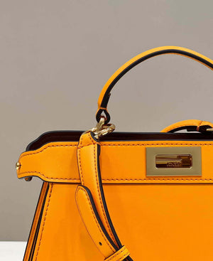 Fendi 8BN327 Peekaboo ISeeU Small Orange leather bag - Default Title - View 5