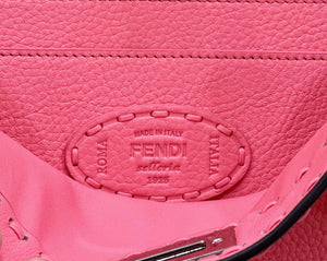 Fendi 8BN327 Peekaboo ISeeU Small Pink Selleria bag with 556 hand-sewn topstitches 80133Am - Default Title - View 6