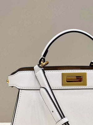 Fendi 8BN327 Peekaboo ISeeU Small White leather bag - Default Title - View 5