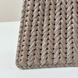 Fendi 8bn327arbcf1i2a Peekaboo ISeeU Small Dove grey leather and interlaced fibre bag 80169M - Default Title - View 5