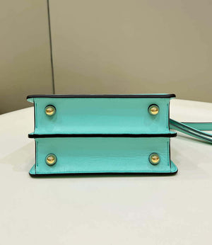 Fendi 8BN335 Peekaboo ISeeU Petite Lake Blue Padded Nappa Leather Bag - Default Title - View 3
