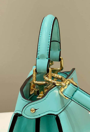 Fendi 8BN335 Peekaboo ISeeU Petite Lake Blue Padded Nappa Leather Bag - Default Title - View 4