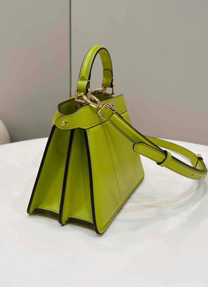 Fendi 8BN335 Peekaboo ISeeU Petite Lemon Green Padded Nappa Leather Bag - Default Title - View 2