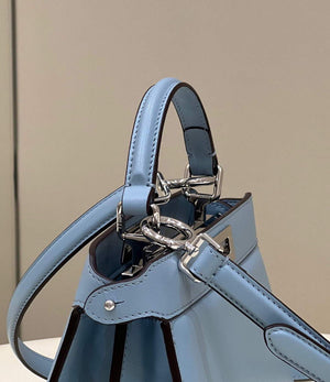 Fendi 8BN335 Peekaboo ISeeU Petite Light Blue Padded Nappa Leather Bag - Default Title - View 3
