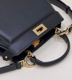 Fendi 8BN335 Peekaboo ISeeU Petite Padded Nappa Leather Bag Black - Default Title - View 5