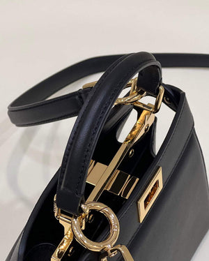 Fendi 8BN335 Peekaboo ISeeU Petite Padded Nappa Leather Bag Black - Default Title - View 6
