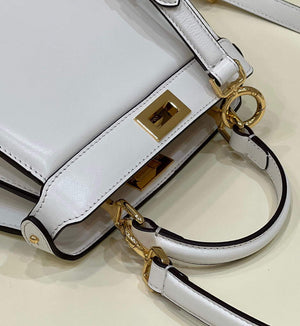 Fendi 8BN335 Peekaboo ISeeU Petite Padded Nappa Leather Bag White - Default Title - View 5